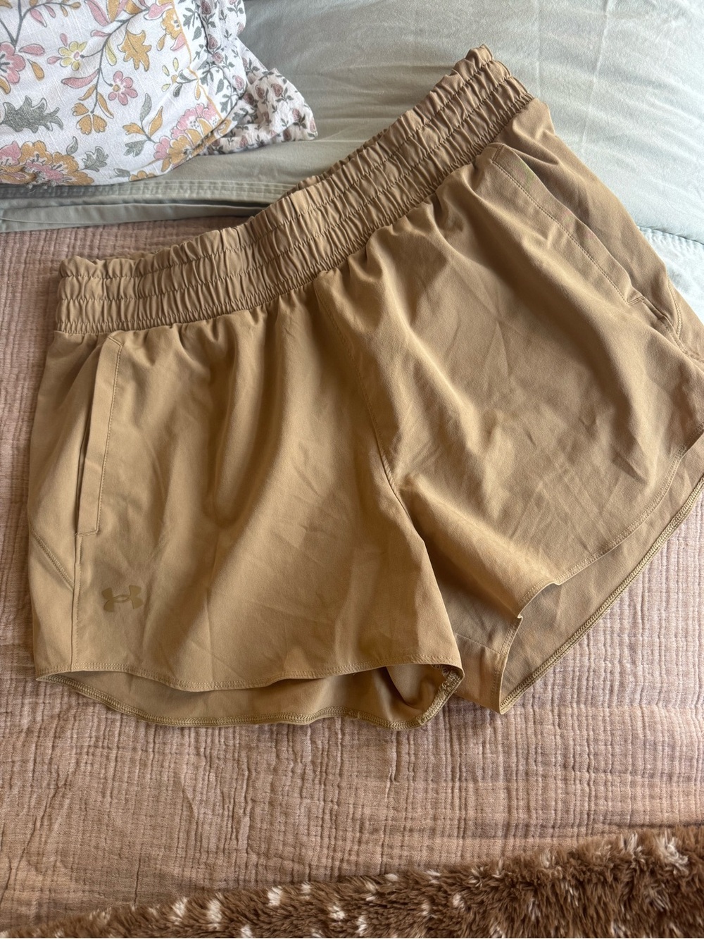 Under Armour Women's Tan Performance Athletic Shorts